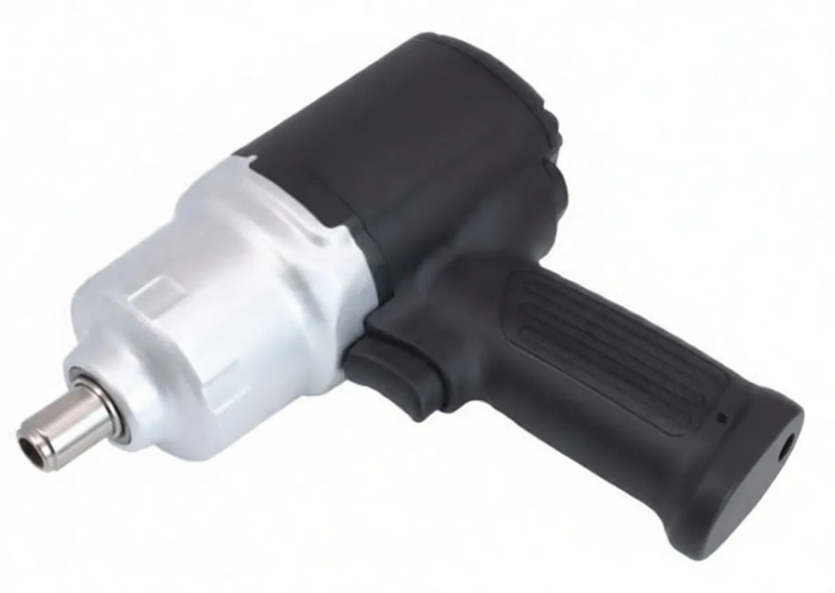 1/2-Inch Pneumatic Impact Wrench with Twin Hammer Mechanism and 4-Position Power Regulator