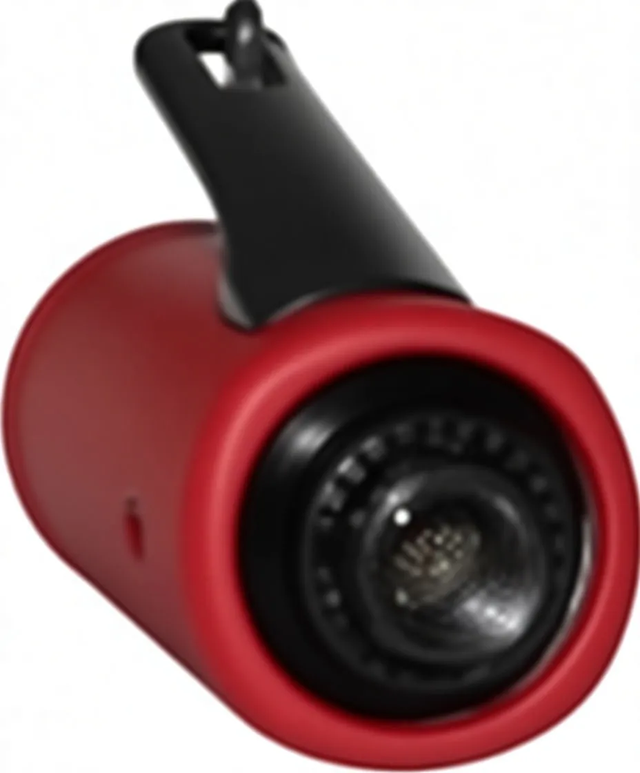 Close-up of die grinder front showing collet opening, internal spindle and retaining features inside the nose.