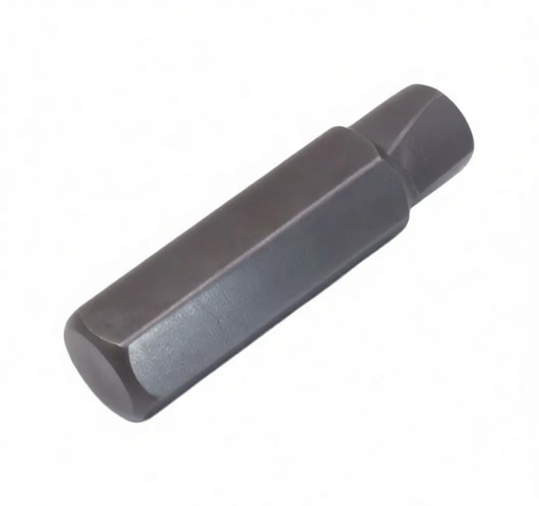 Side view of hex bit showing hex end and partial '80E' marking