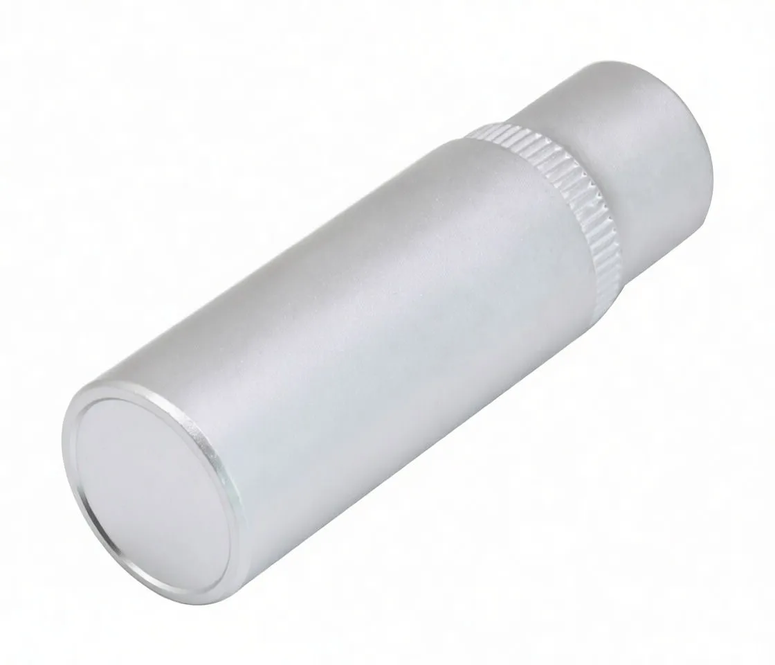 End-on view of deep socket showing 12-point interior and embossed marking near base