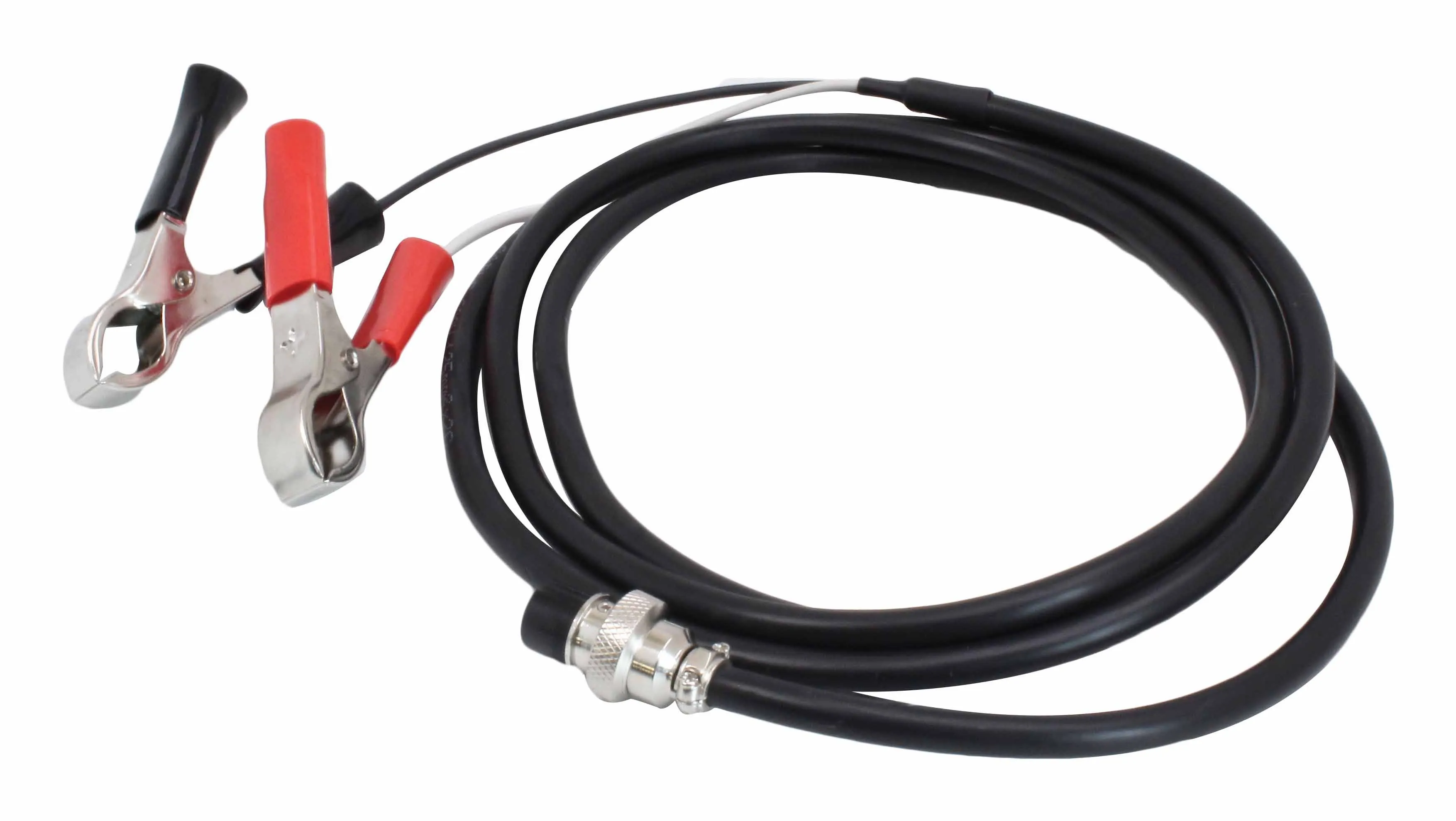 Battery clamp cables with threaded connector