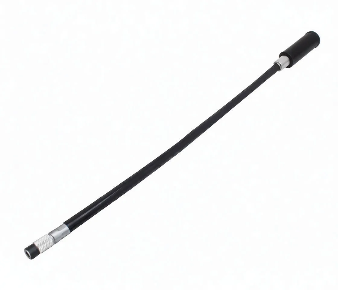Flex shaft with knurled metal collar bit holder and blue-black handle