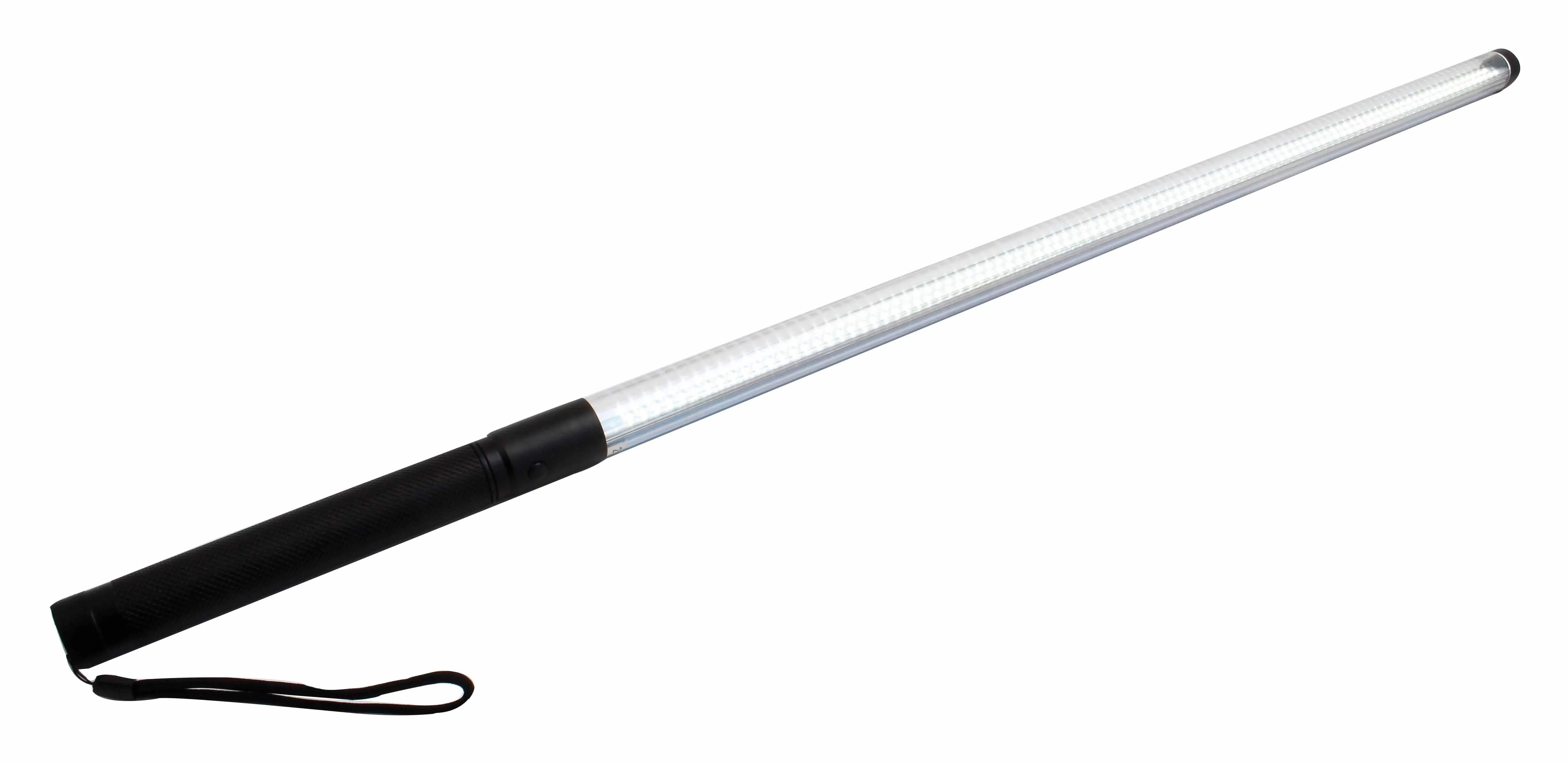 Single LED baton with black handle and wrist strap