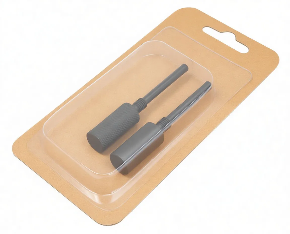 Close-up view of two ASTA branded black timing pins with M6x1.0 marking showing threaded collars and knurled handles