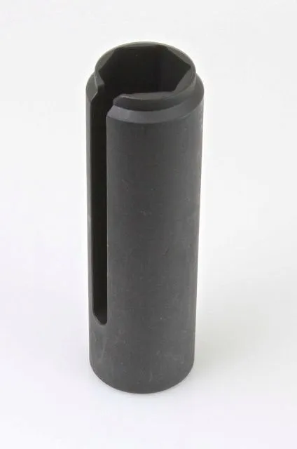 Standing black 22 mm lambda probe socket showing hex opening and long side slot