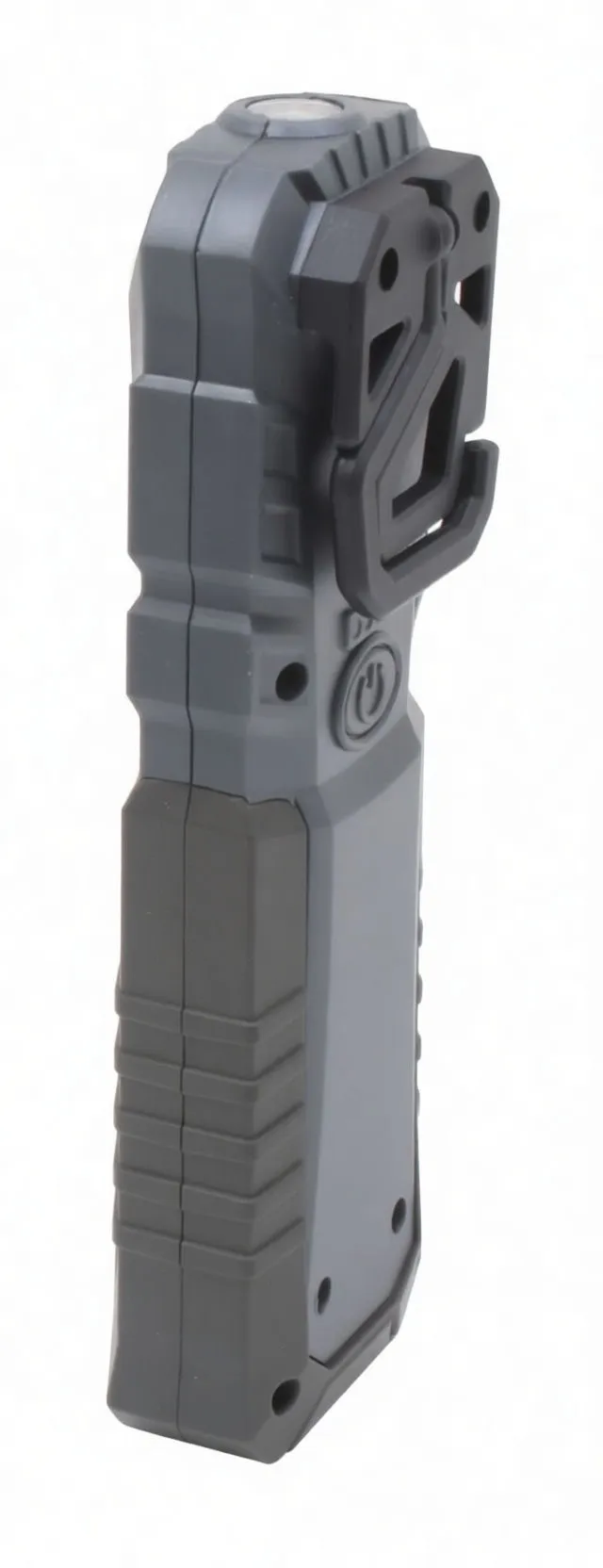 Angled view of ASTA work light with fold-out stand extended showing COB panel