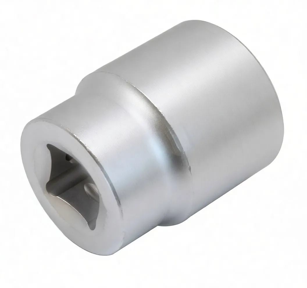 Side view of socket showing square drive end and stamped markings 'CRV 526235 35mm'