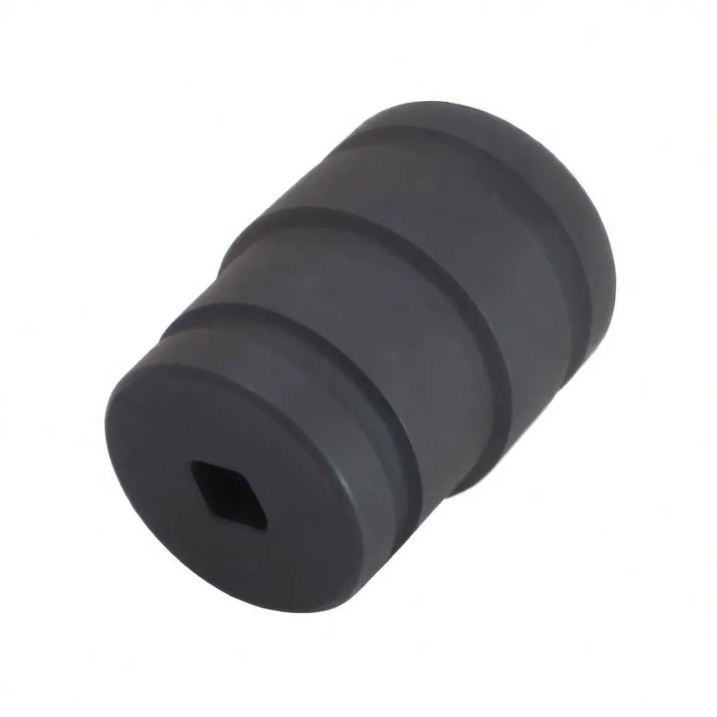 Top-down view of black six-point impact socket with ASTA logo and retention hole