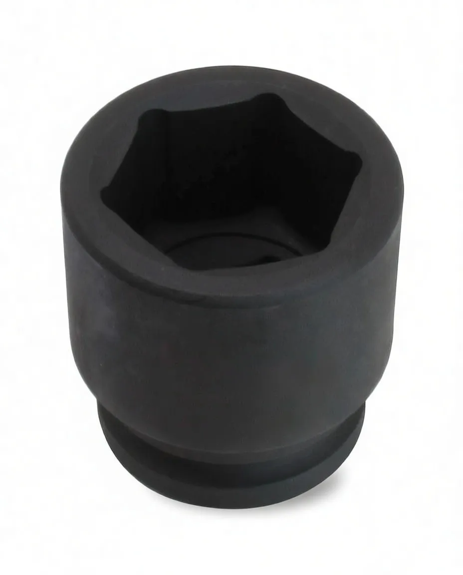 Top view into six-point impact socket showing ASTA logo and drive receiver with retention hole