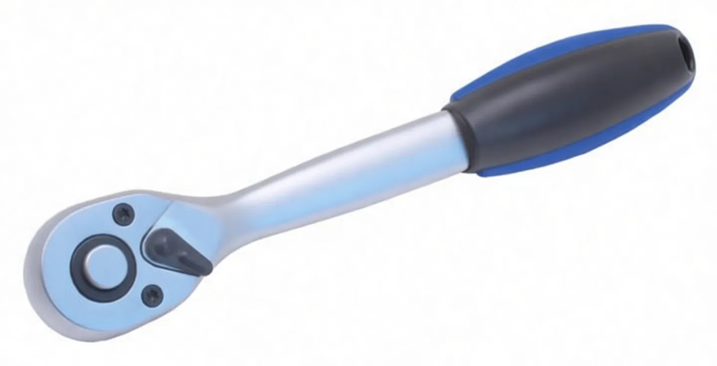 Top view of curved ratchet handle with A-KH3072 1904 stamped on shaft and ASTA logo on handle