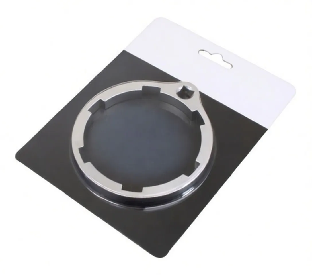 Retail-packaged ASTA 3/8" Volvo diesel filter wrench on a blister card showing branding and part code A-FT704V