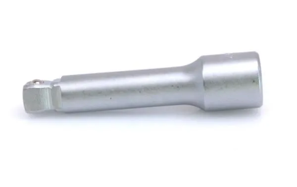 Side view of a chrome extension bar showing full length, socket end and square drive