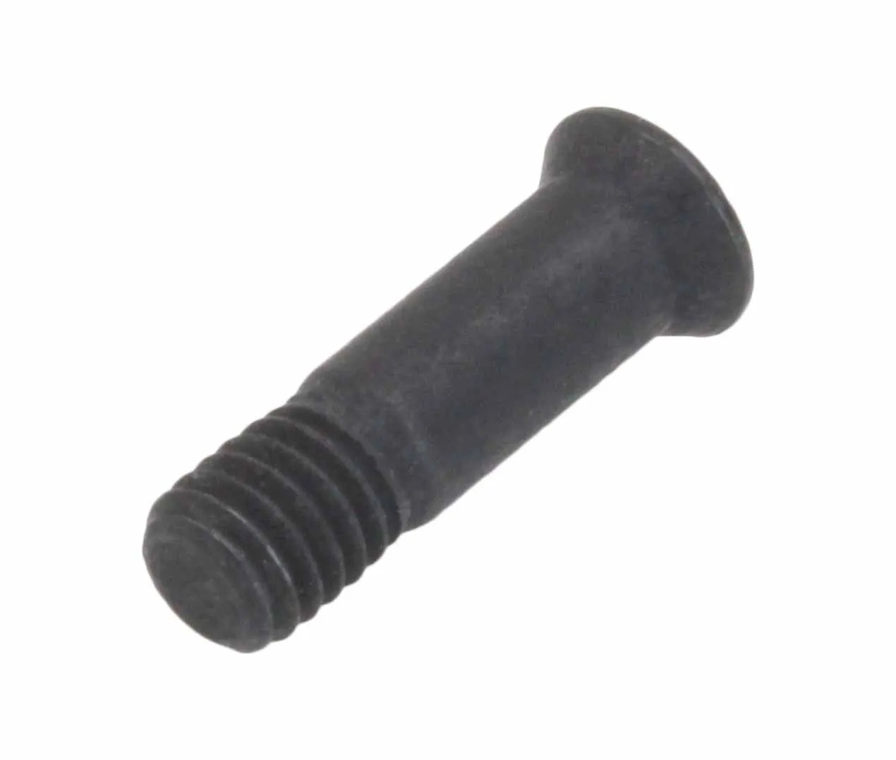 Black hex-socket bolt with unthreaded shank and threaded tip