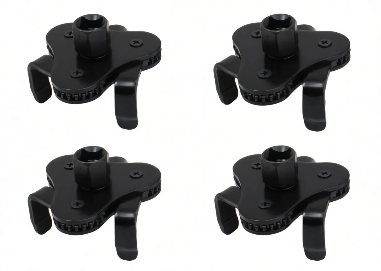 Collage of multiple angles of the 3-leg ASTA oil filter spiral wrench