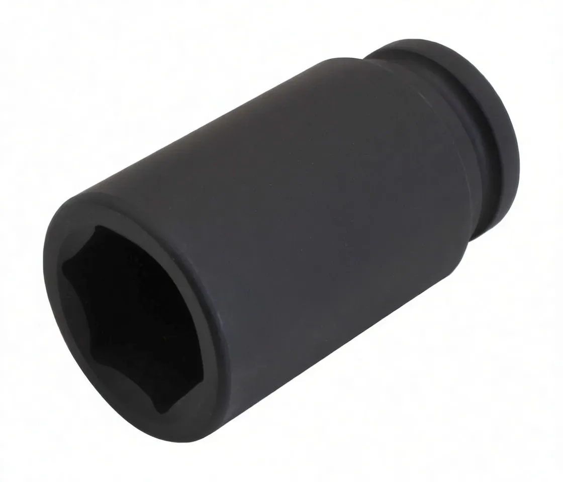 Side perspective of 6-point deep impact socket with visible hex cavity and ASTA branding