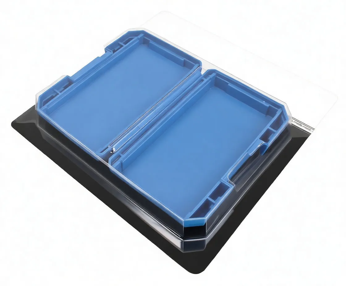 Blue torsion bit set inside clear blister pack on white ASTA branded backing showing model/label and icons