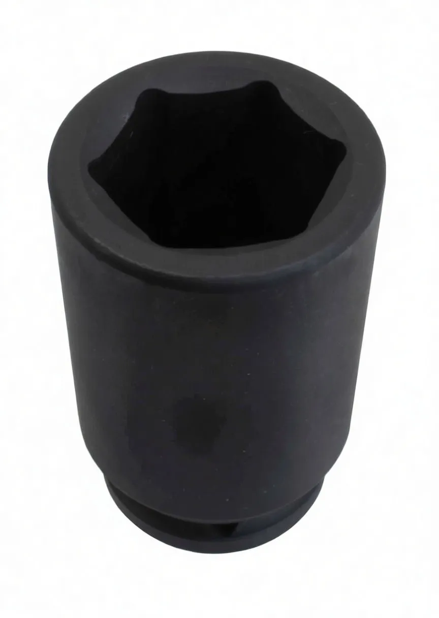 Top-down view of deep 6-point impact socket showing hex interior and ASTA logo