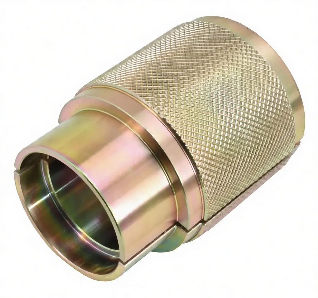 Top-side view of 38mm fork seal driver showing knurled grip, '38MM' stamp and ASTA part marking