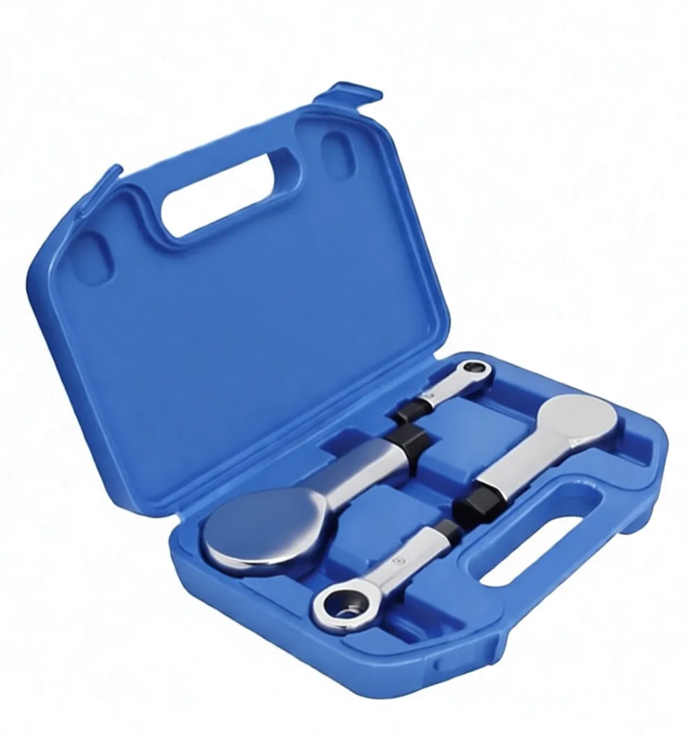 Four chrome nut splitter heads of varying sizes with black hex drive bolts, stamped 'satra'