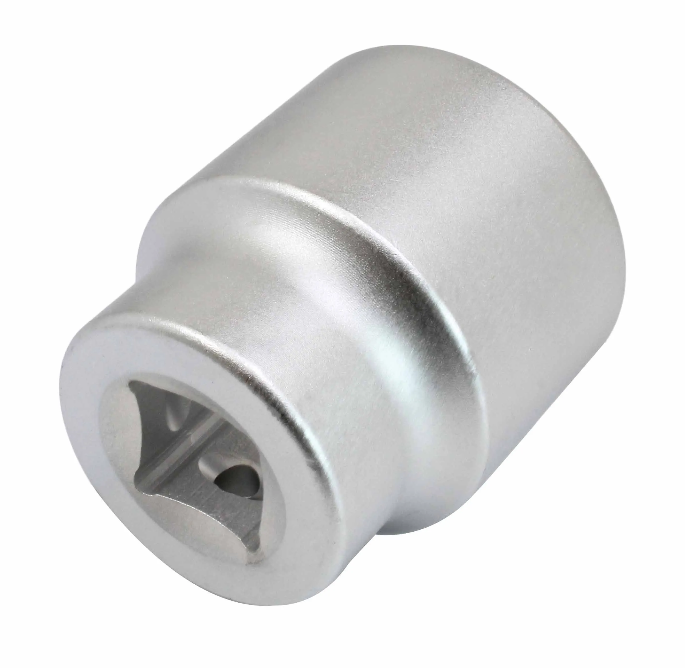 Drive-end view of socket showing square 3/4-inch drive recess and detent hole