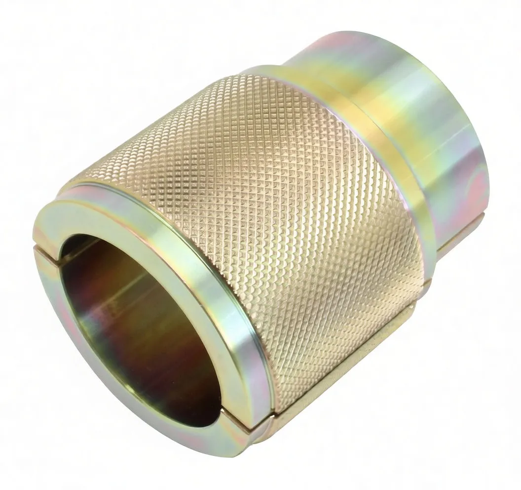 Top-side view of 48mm fork seal driver with knurled body, stamped '48MM', and ASTA A-MF3297 marking