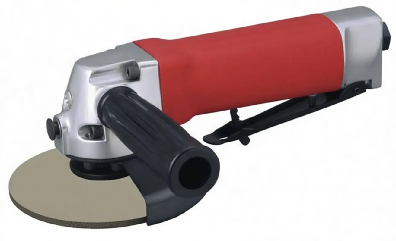 5-Inch Pneumatic Disc Grinder with Safety Lever Throttle and Spindle Lock