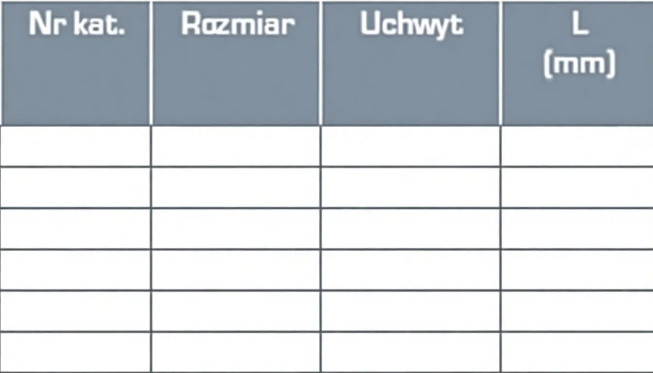 Specification table showing catalog numbers, sizes (2,3,4,5,6,8), handle codes and lengths in mm for the 6-piece pin punch set.