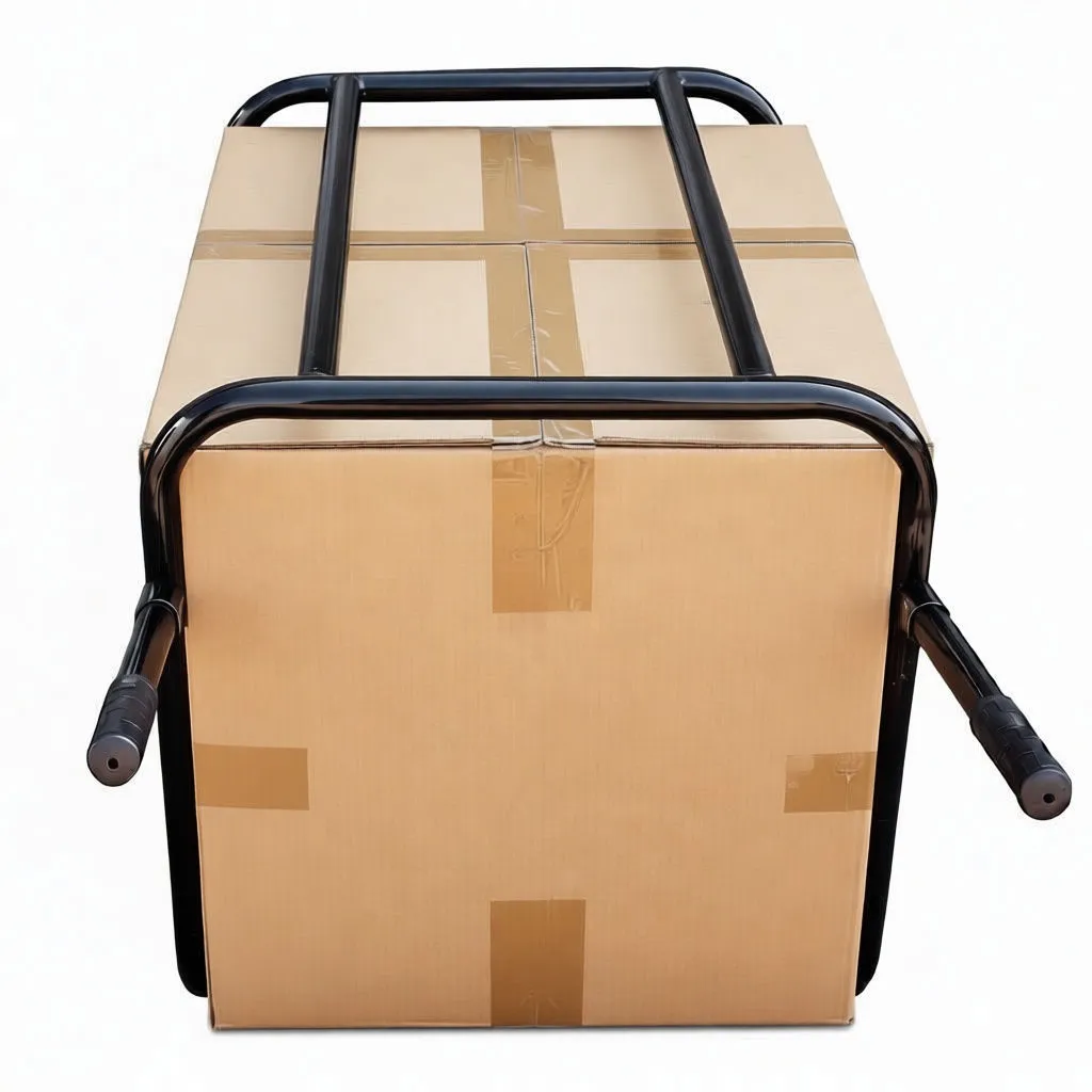 Cardboard shipping box with 'saTra S-THOR7500ELPG' branding and 7500W marking