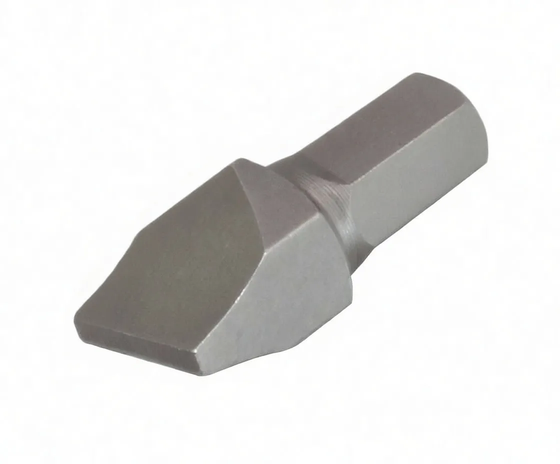 Angled view of bit showing brand marking on shank