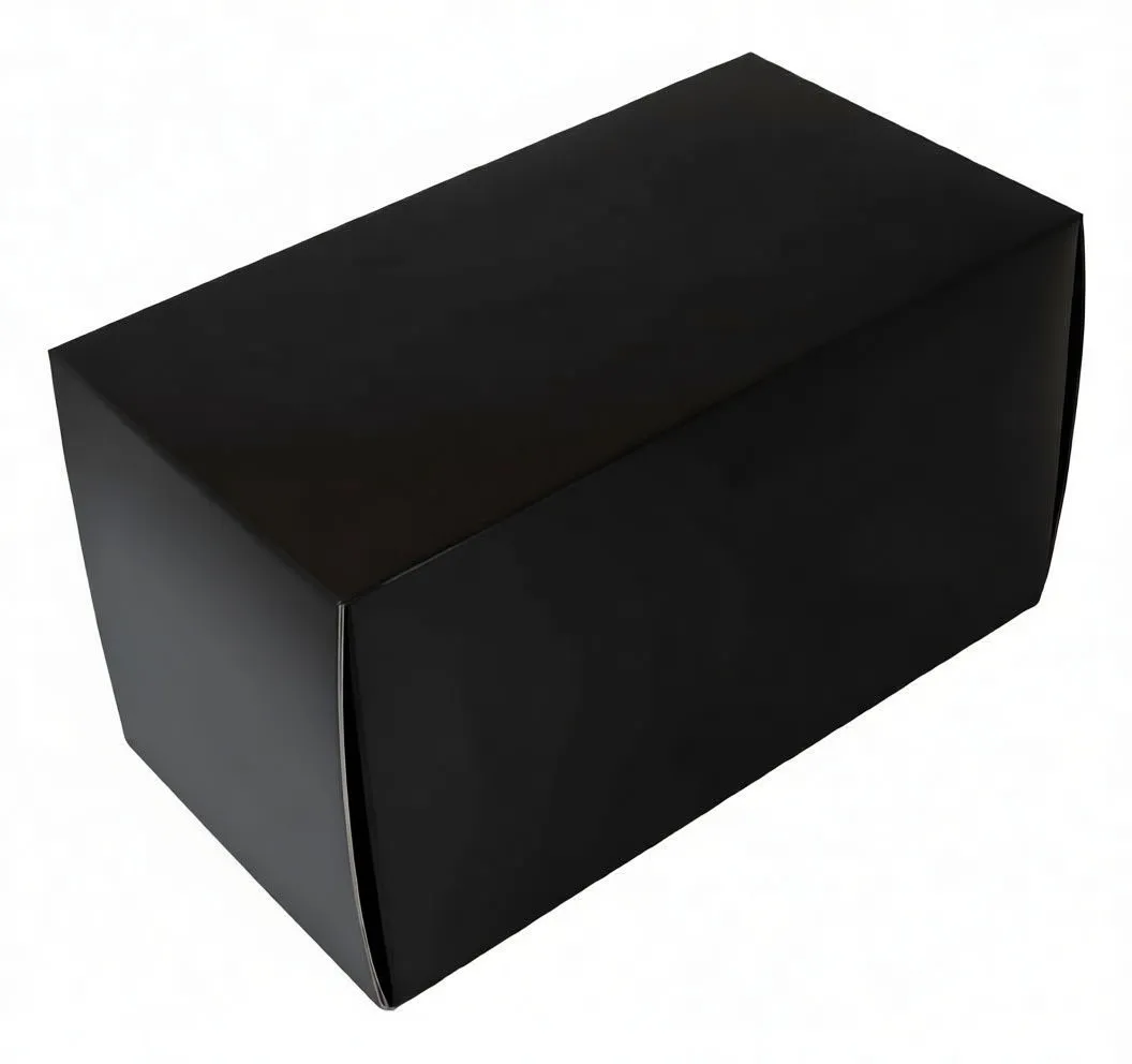 Angled shot of saTra S-XL9GLD glove box showing branding, 9" size and 100 pcs label