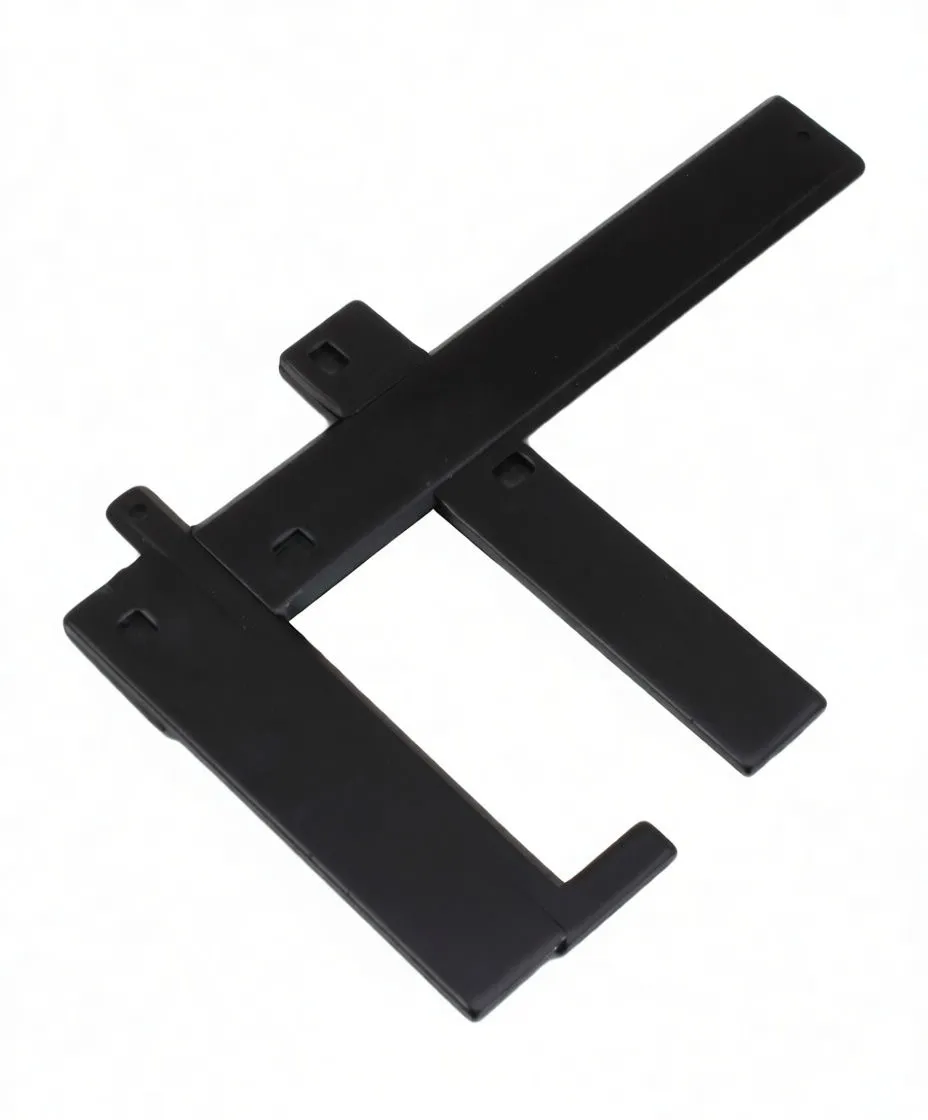 Top view of black plastic carburetor float level gauge ASTA A-MK660 showing full 1-4 scale and alignment tabs