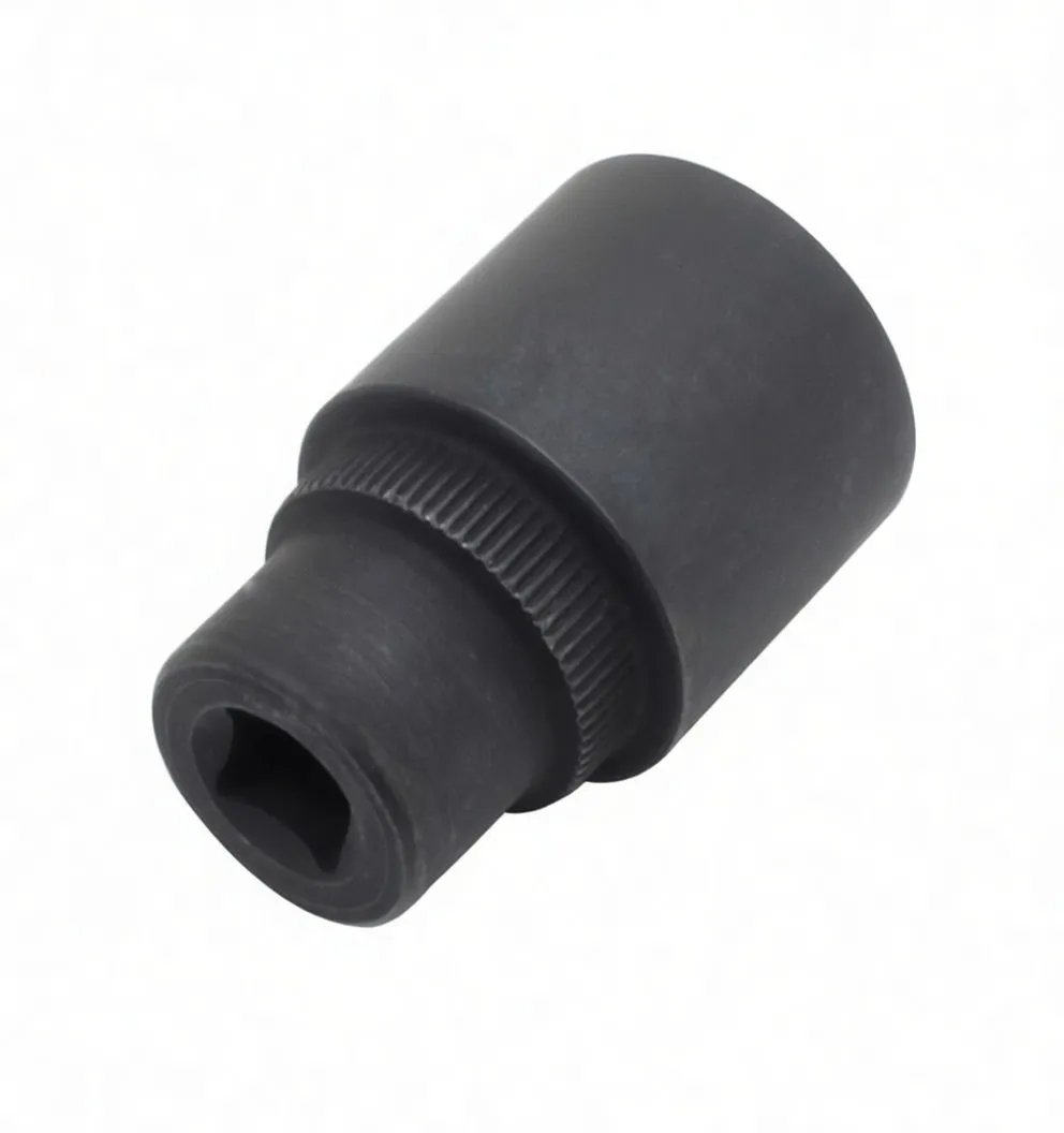 Side view of adapter showing square drive recess, knurled collar and ASTA A-14ASPV CR-V markings