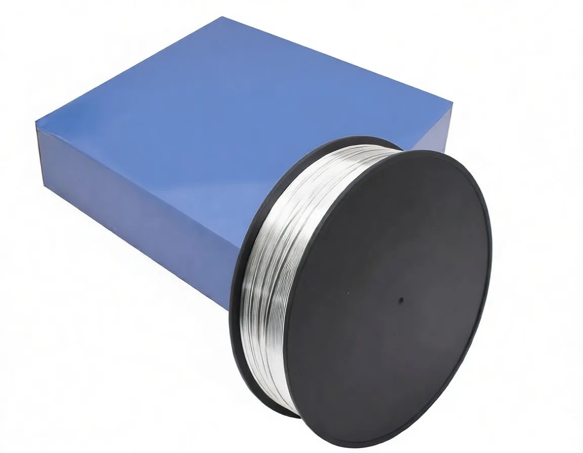 Blue saTra product box for aluminum alloy welding wire with multilingual label, 2kg/spool marking and a barcode label on the side.