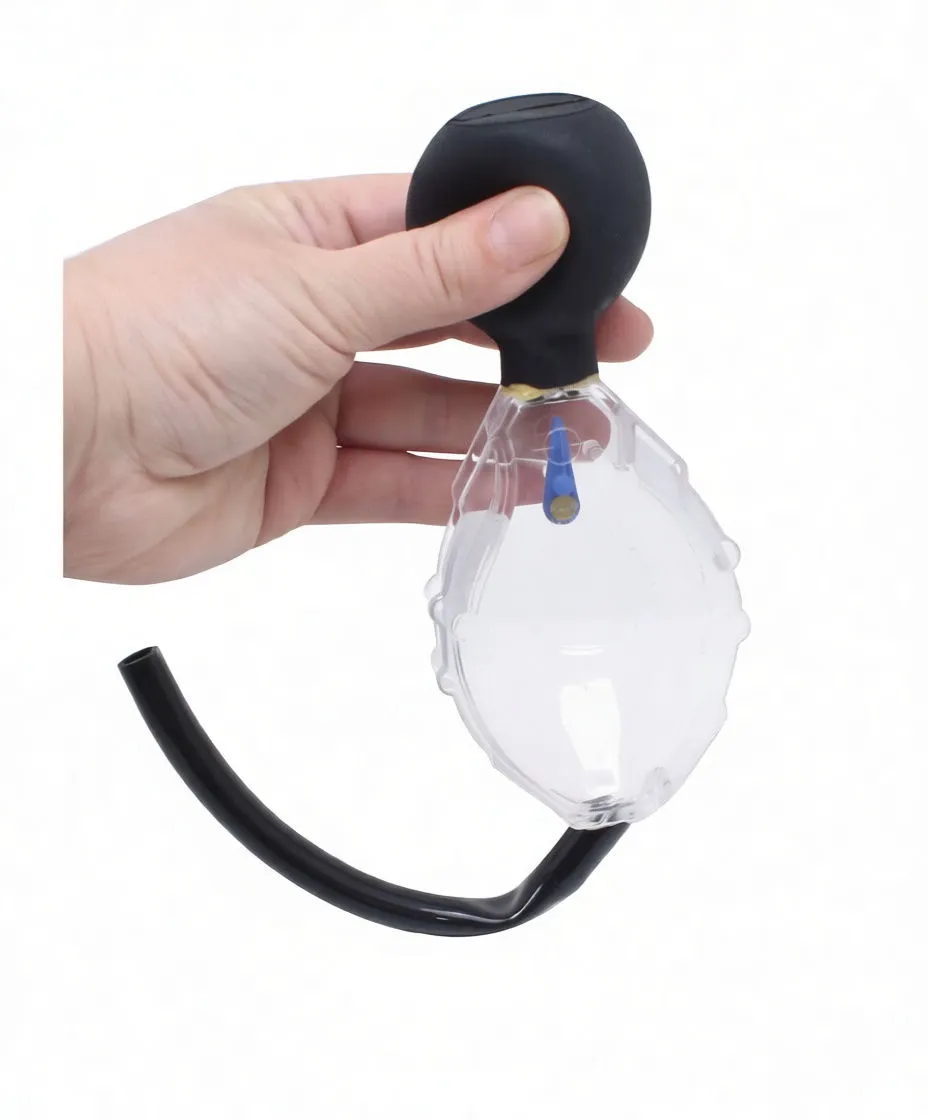 Person holding antifreeze tester with ASTA logo, model AH-1040, colored freeze-point scale and black hose