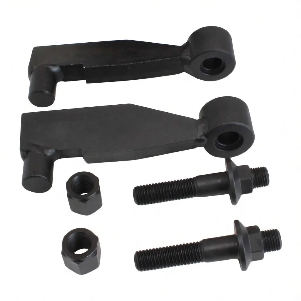 Close-up of two black separator arms marked 'ASTA A-SF6VJ', two threaded bolts and two nuts