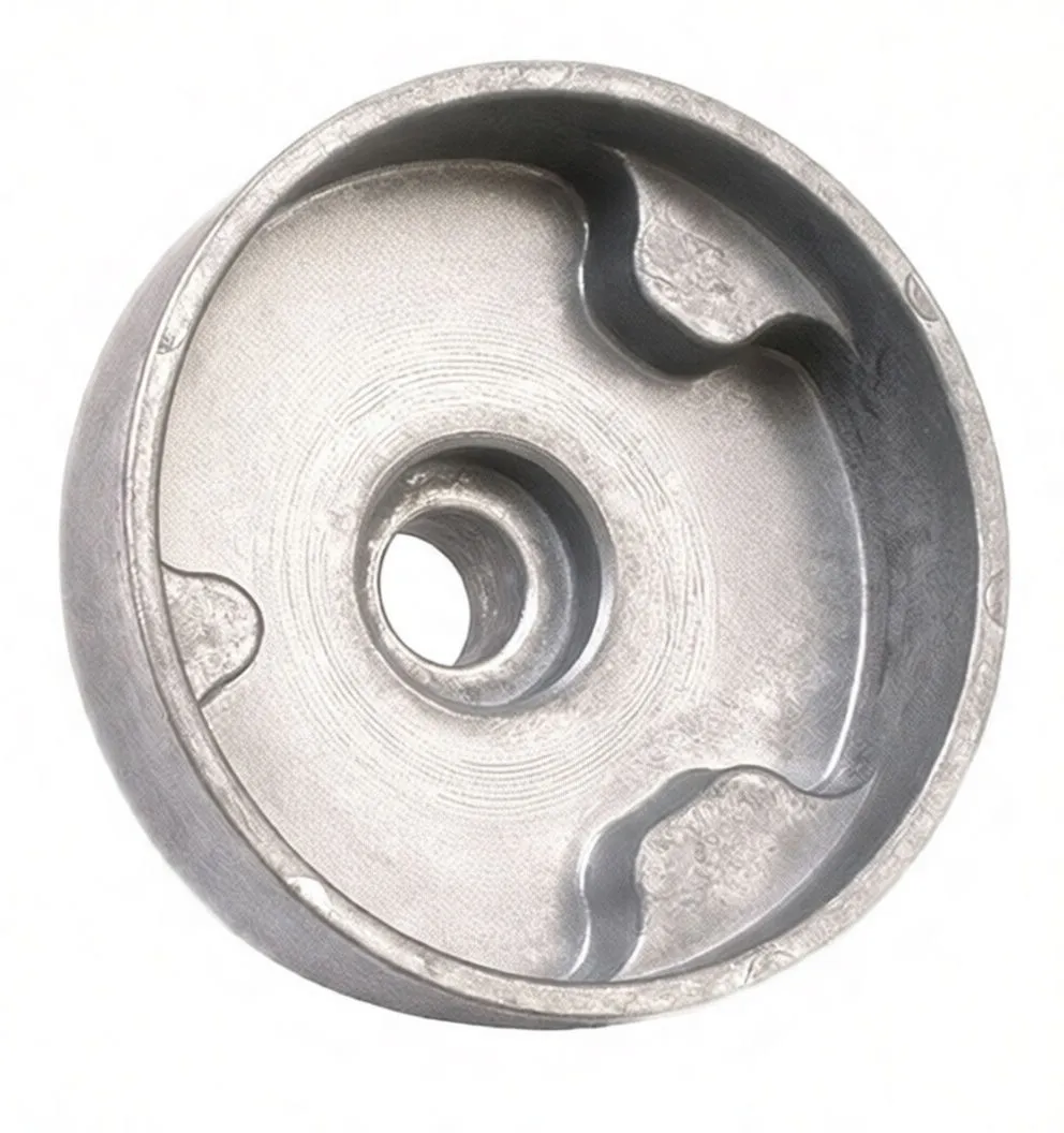 Interior view of camshaft wrench showing three engagement lobes, central bore, and cast markings