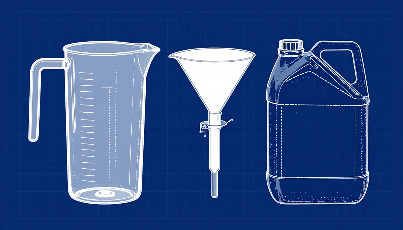 Fluid Measuring and Transfer Containers