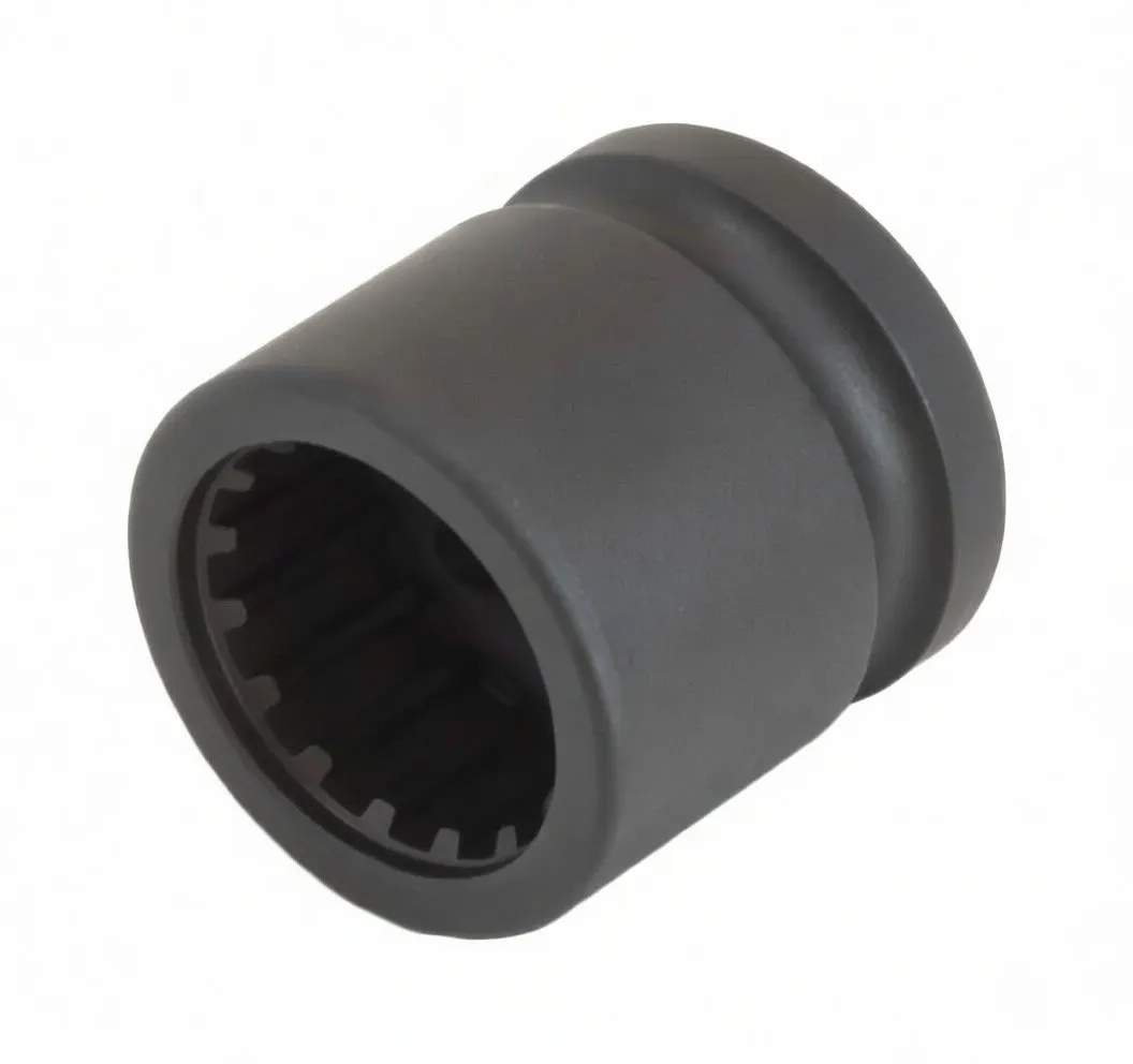 Tilted view of impact socket showing internal splines, side hole and ASTA A-CVS16 text