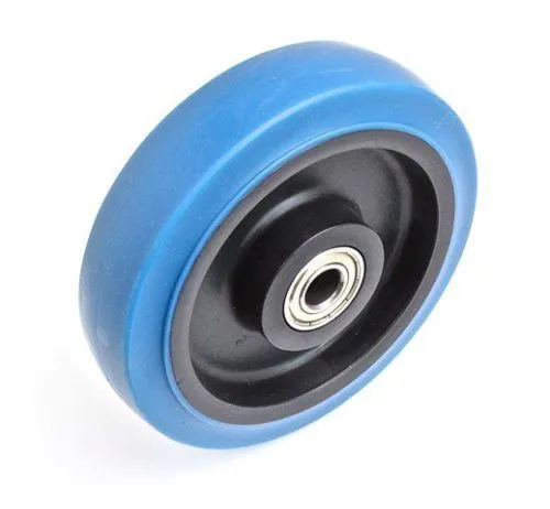 European Style Caster Wheel, 125mm Diameter, PP-Core with TPR Tread, 100kg Load Capacity