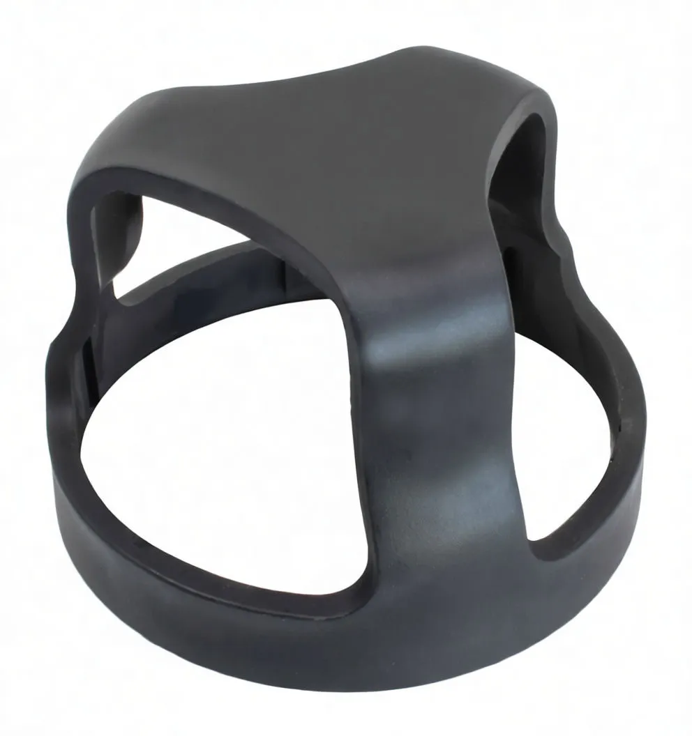 Close-up of black three-leg open fuel filter adapter showing square drive recess and 'A-OF28' marking