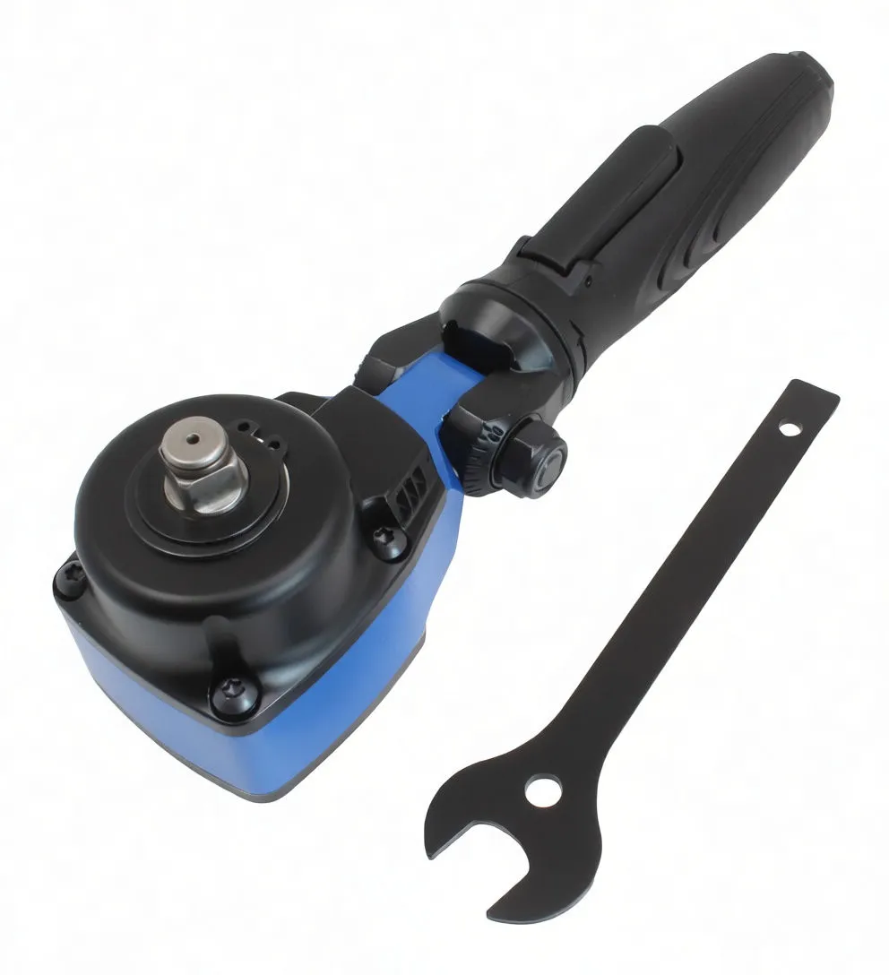 1/2-Inch Drive Angle Impact Wrench, 500 Nm Maximum Torque, Twin Hammer System