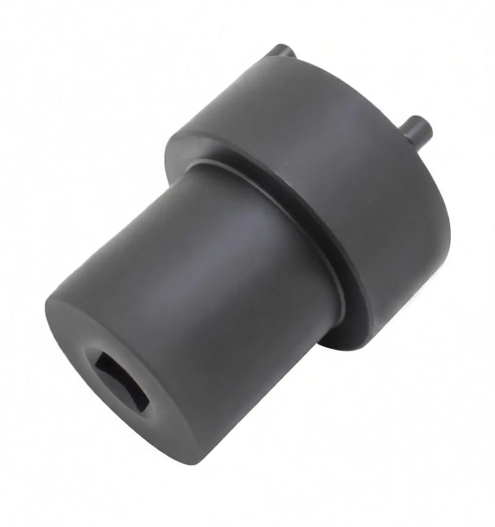 Side view of black bearing socket showing stamped 'ASIA A-S12TS' on collar and square 1/2 inch drive recess at the rear.