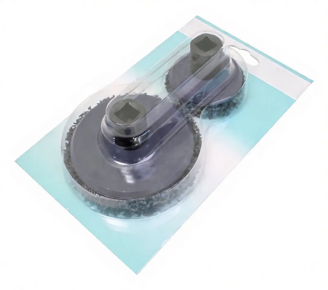 Blister pack containing two rip strip discs with blue backing and ASTA branding on the card