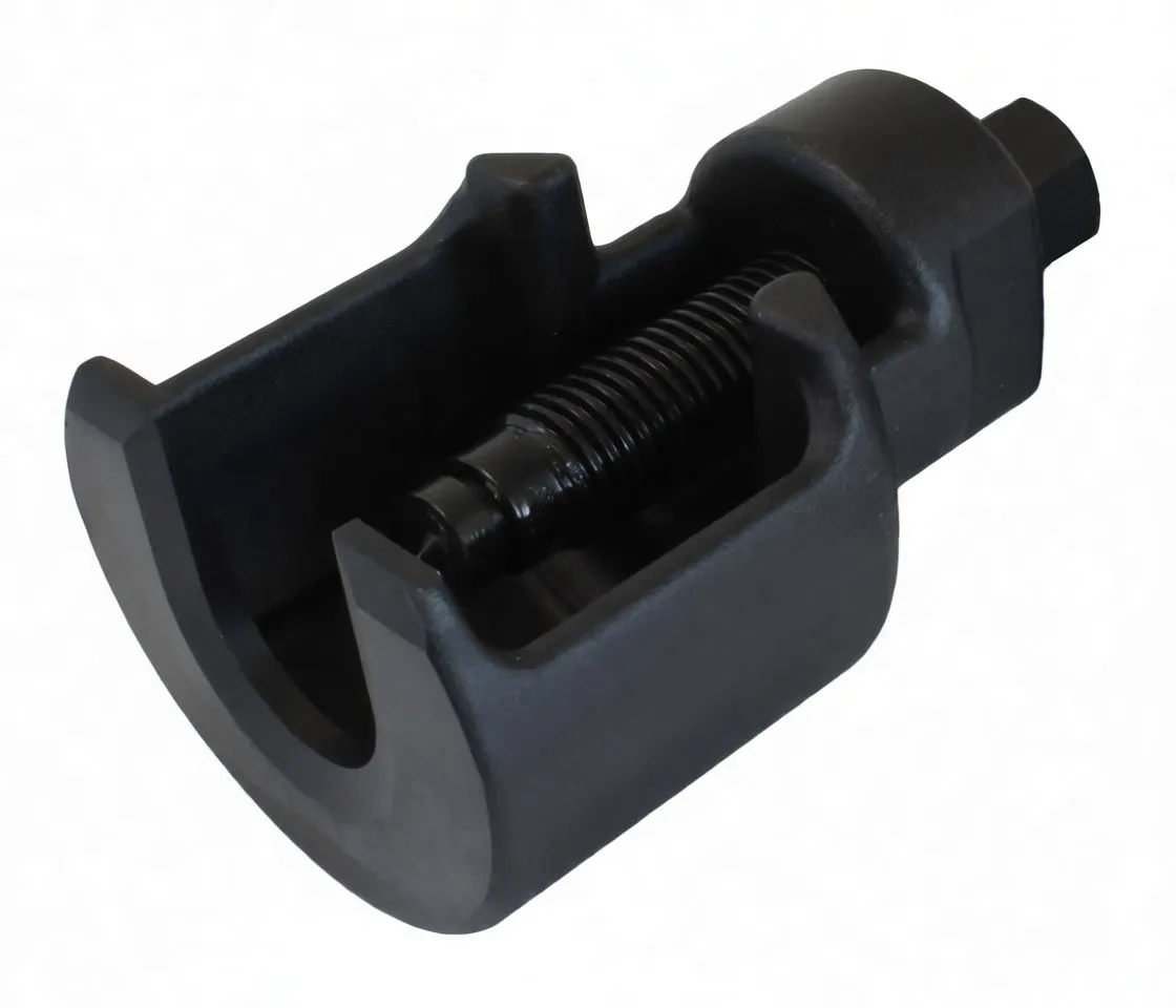 Angled view of black ball-joint remover showing hex head, threaded screw and ASTA A-1102 label