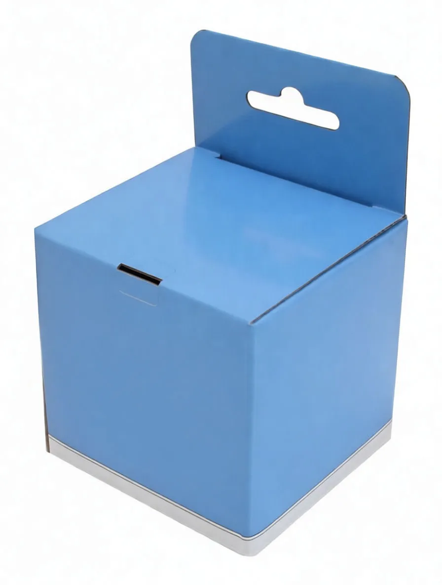 Blue retail box for saTra S-KH2FP with product photos, QR code, brand name and model printed on the packaging.