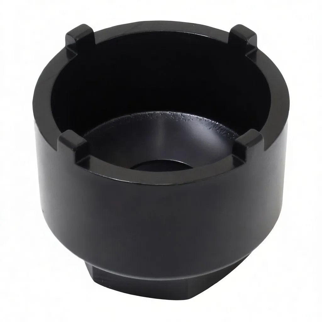 Top-down view into the socket cavity showing four internal tabs, recessed base and 'ASTA A-LBJ51' text on the side.