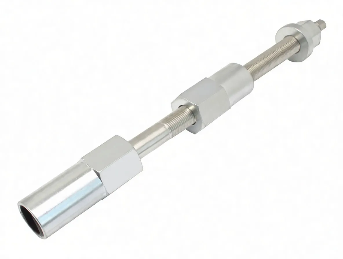 Assembled injector puller adapter with socket sleeve and hex collars