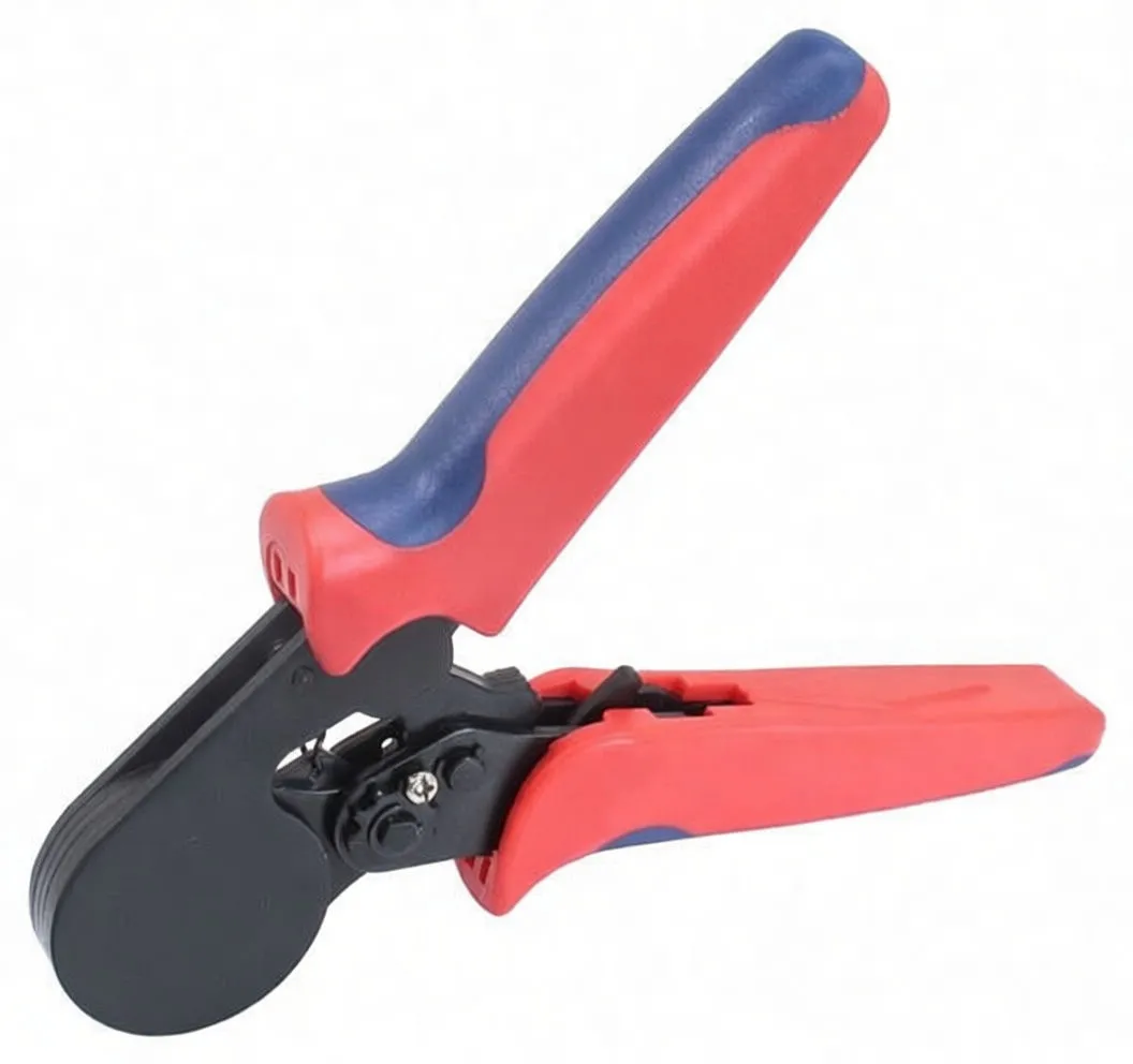 Side view of ASTA A-MCP237 crimping pliers with visible brand printing, star die and ratchet/lock mechanism