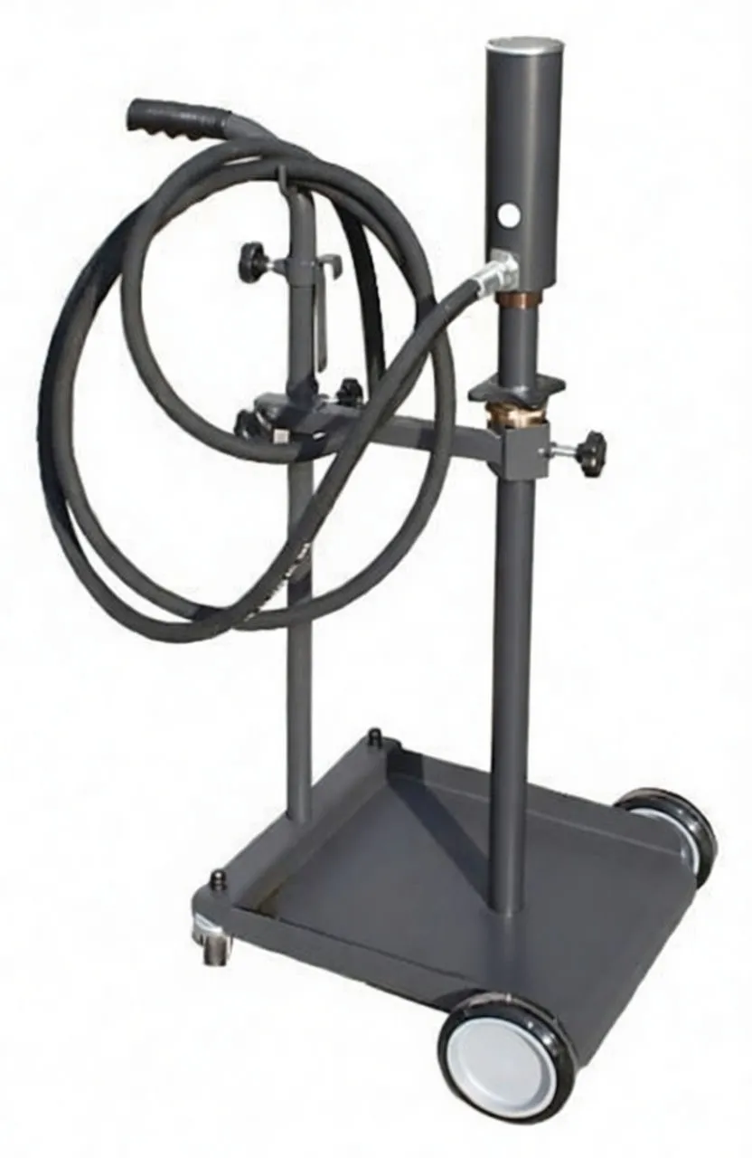 Mobile Drum Trolley with 3:1 Pump, 50-60L Capacity, Oil Dispensing System