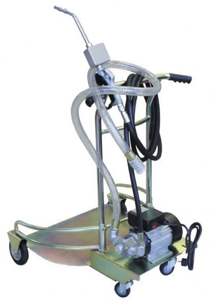 Electric Oil Distribution Pump Set with Digital Control and Wheeled Trolley